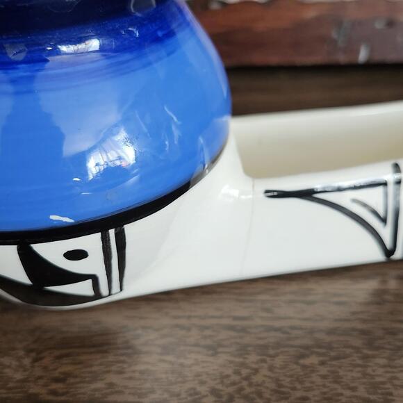 Ute Mountain Pottery Desk Caddy Native American Art Signed "Ruth" - Picture 6 of 9